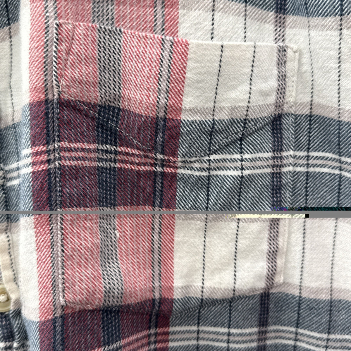 Lucky Brand Saturday Stretch Plaid Flannel Shirt Mens Medium M Rose Pink Blue