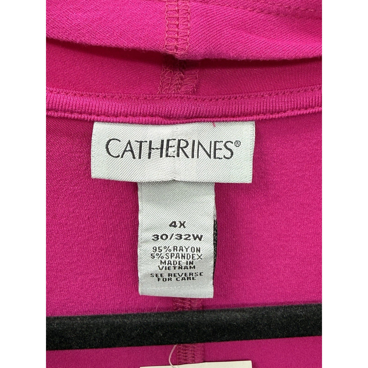 Catherines 4X 30/32W Fuchsia Open Front Cardigan Drape Knit Plus Size Rayon