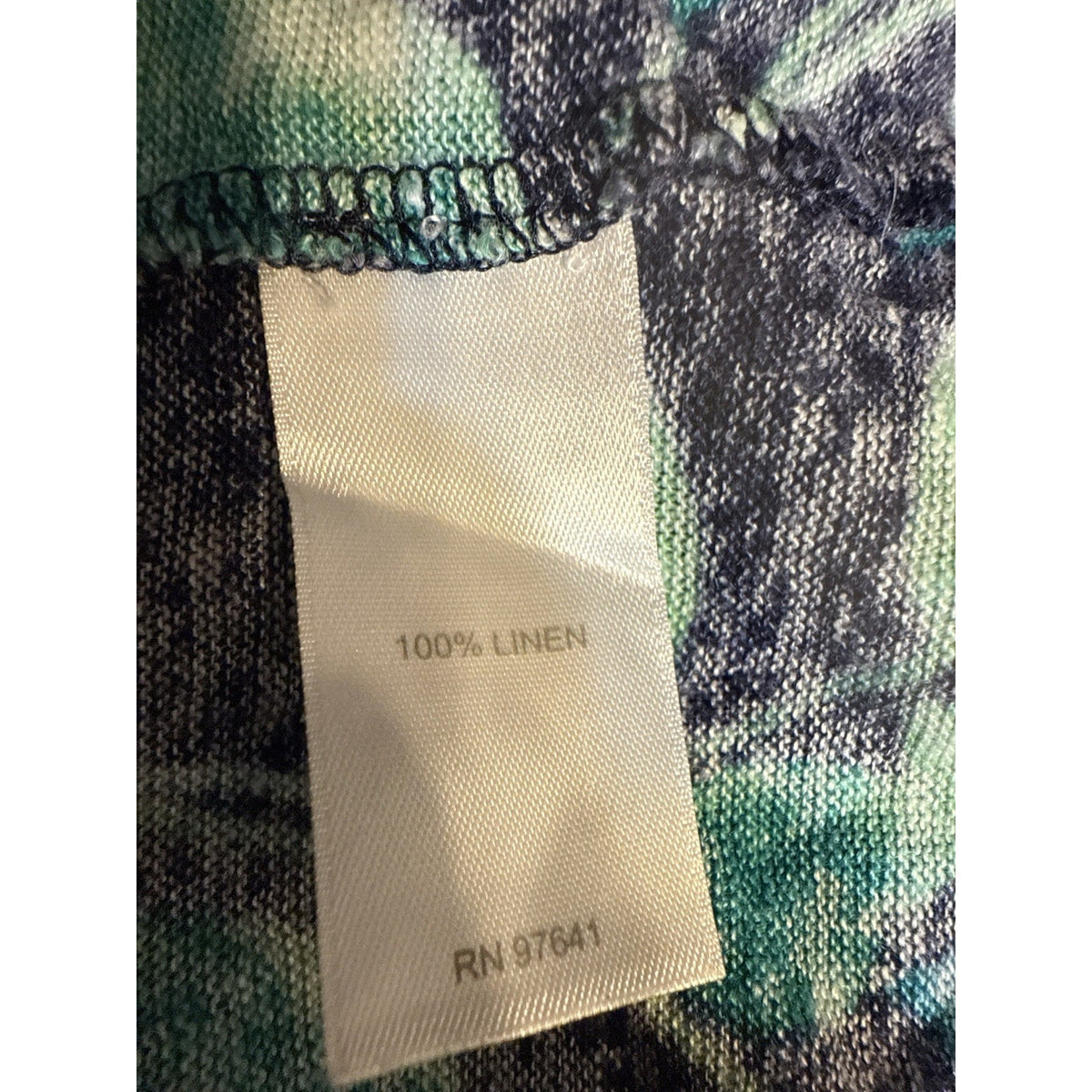 J Jill 100% Linen Floral Tie Front Top Love Linen Navy Pink Green M