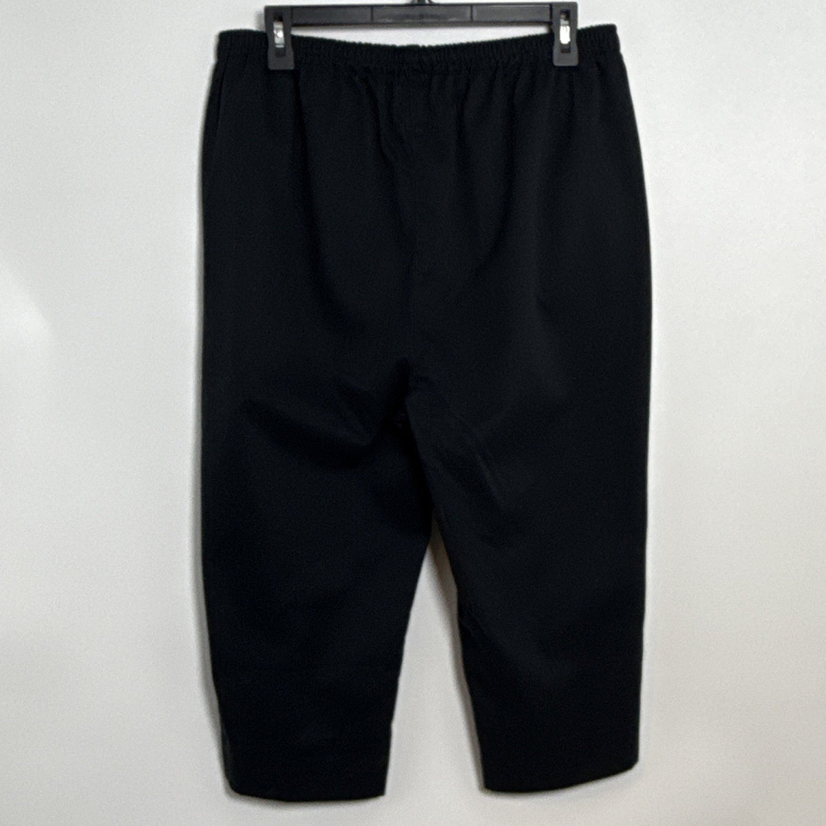 Draper's & Damon's Womens PL Black Capri Pants Pull On Elastic Waist Relaxed