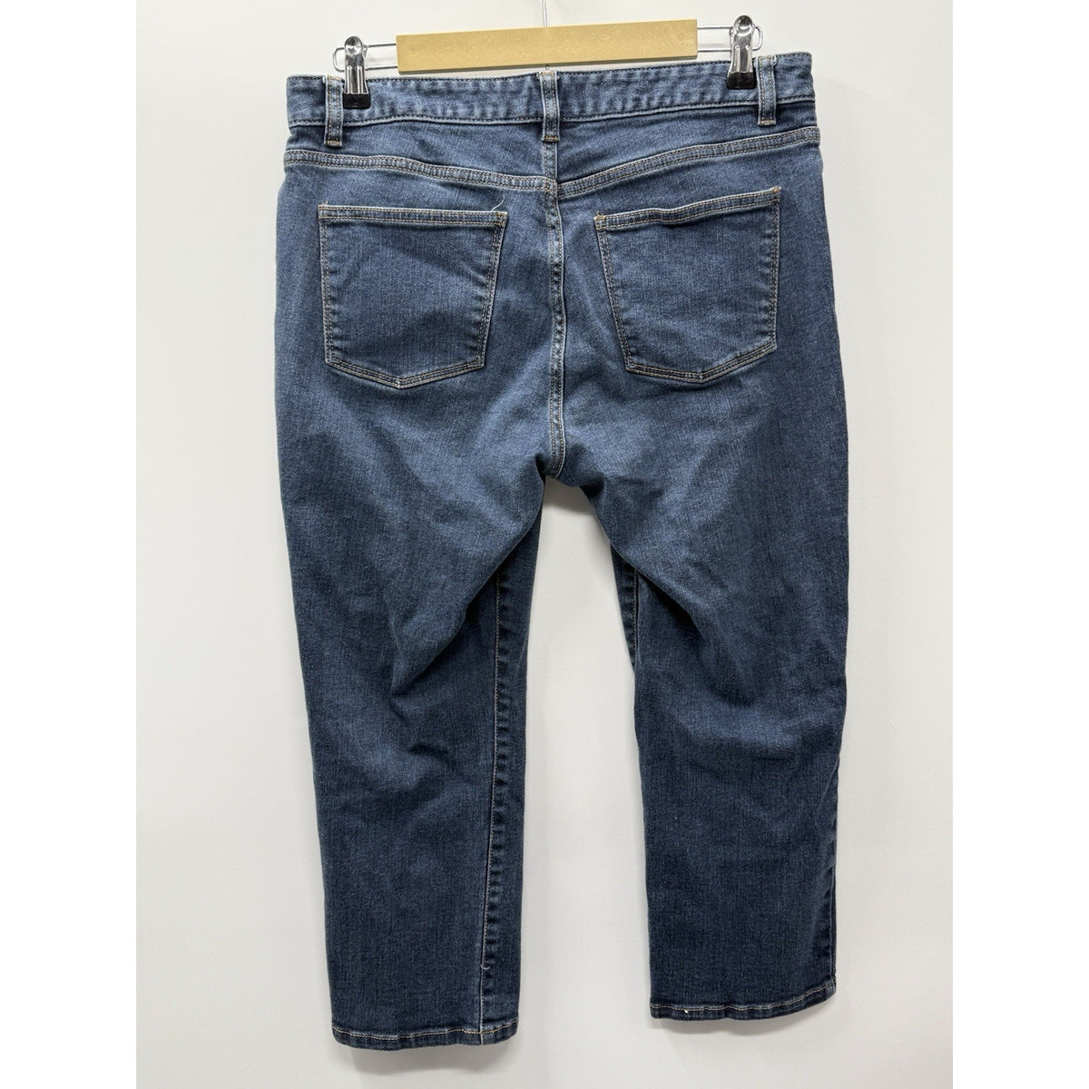 Talbots Curvy Crop Jeans Womens 12P Blue Mid Rise Stretch Denim Pants