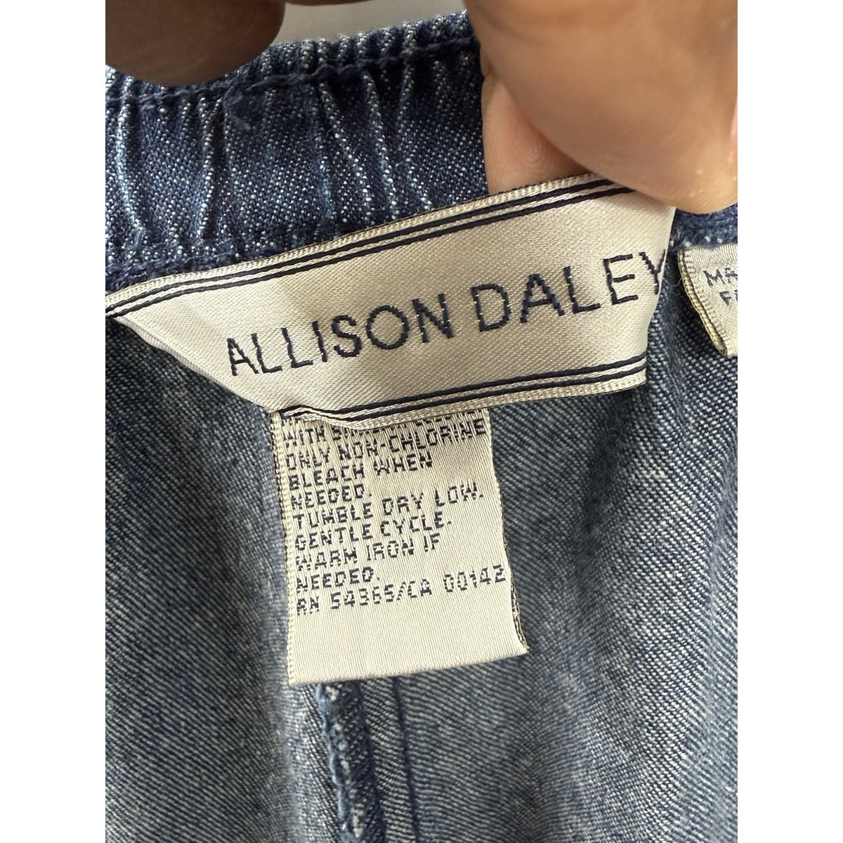 ALLISON DALEY Shorts Women Blue Jean Denim Pull On Size 18 100% Cotton