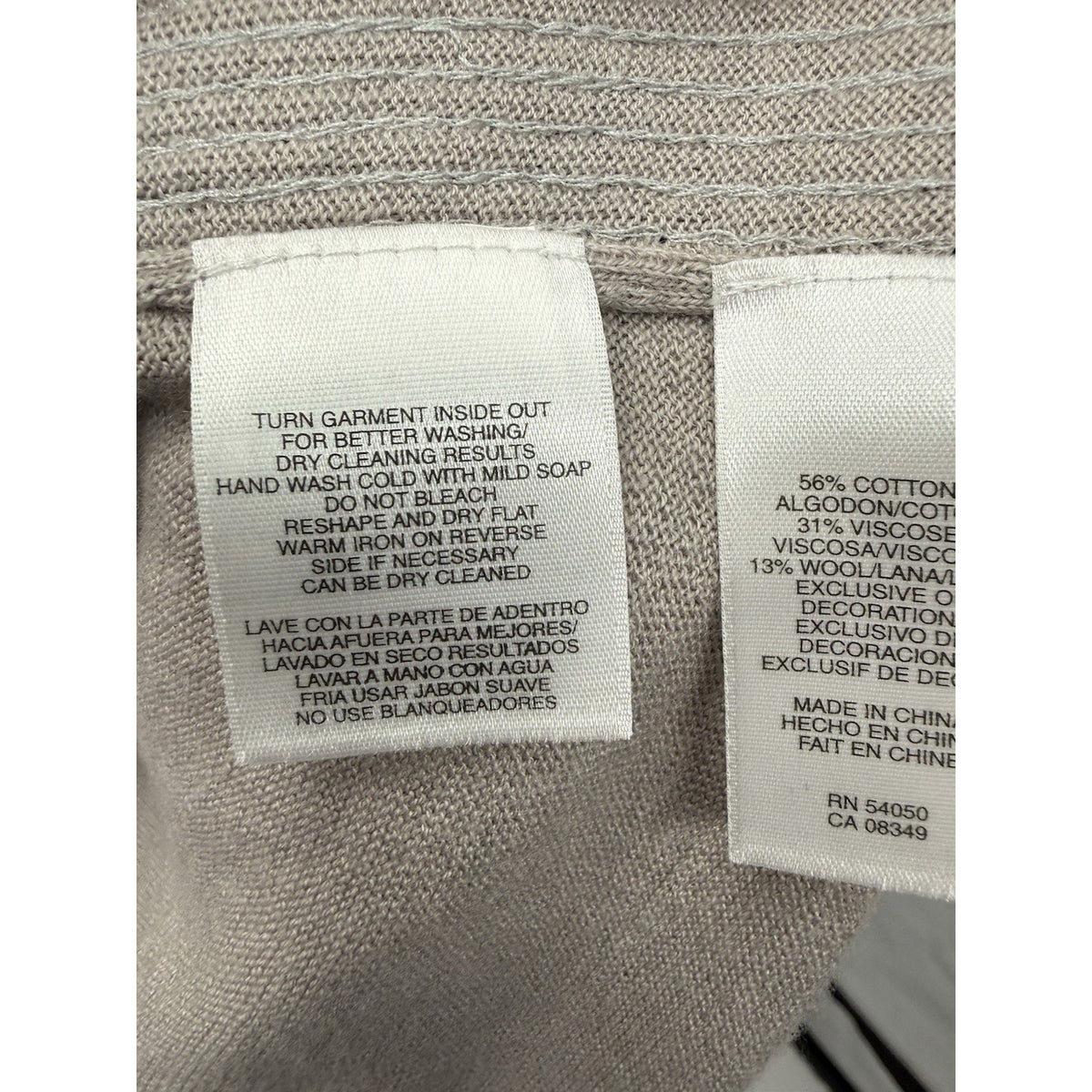 Jones New York Sequin Cardigan Women Size XL Cotton Wool Blend Gray Luxe