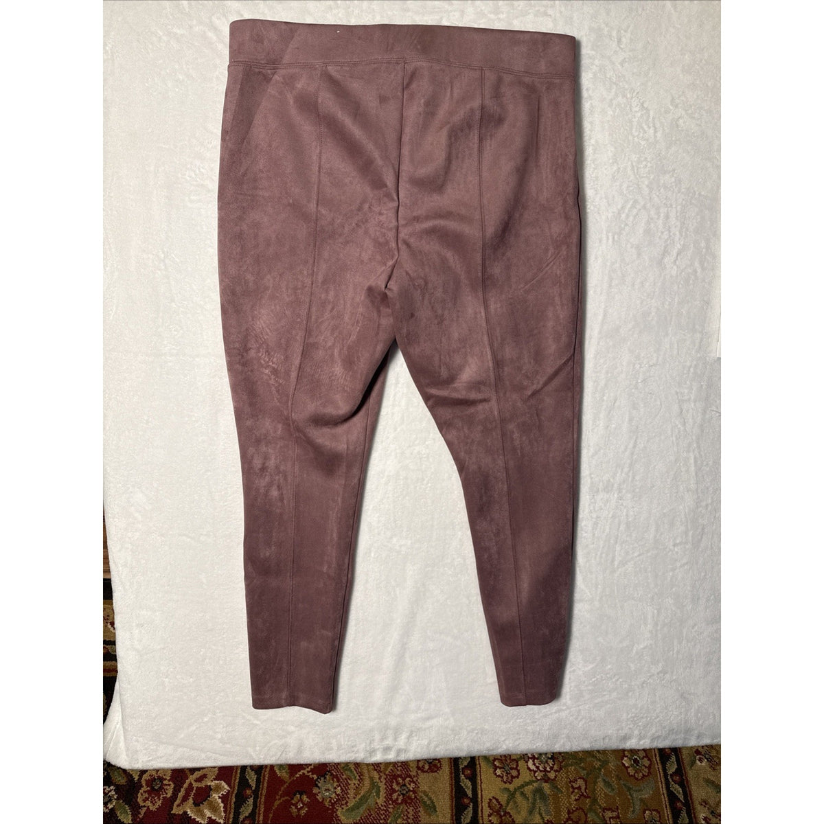 Stevie Old Navy FAUX Suede Stretch Pants / Pink Polyester & Spandex XL