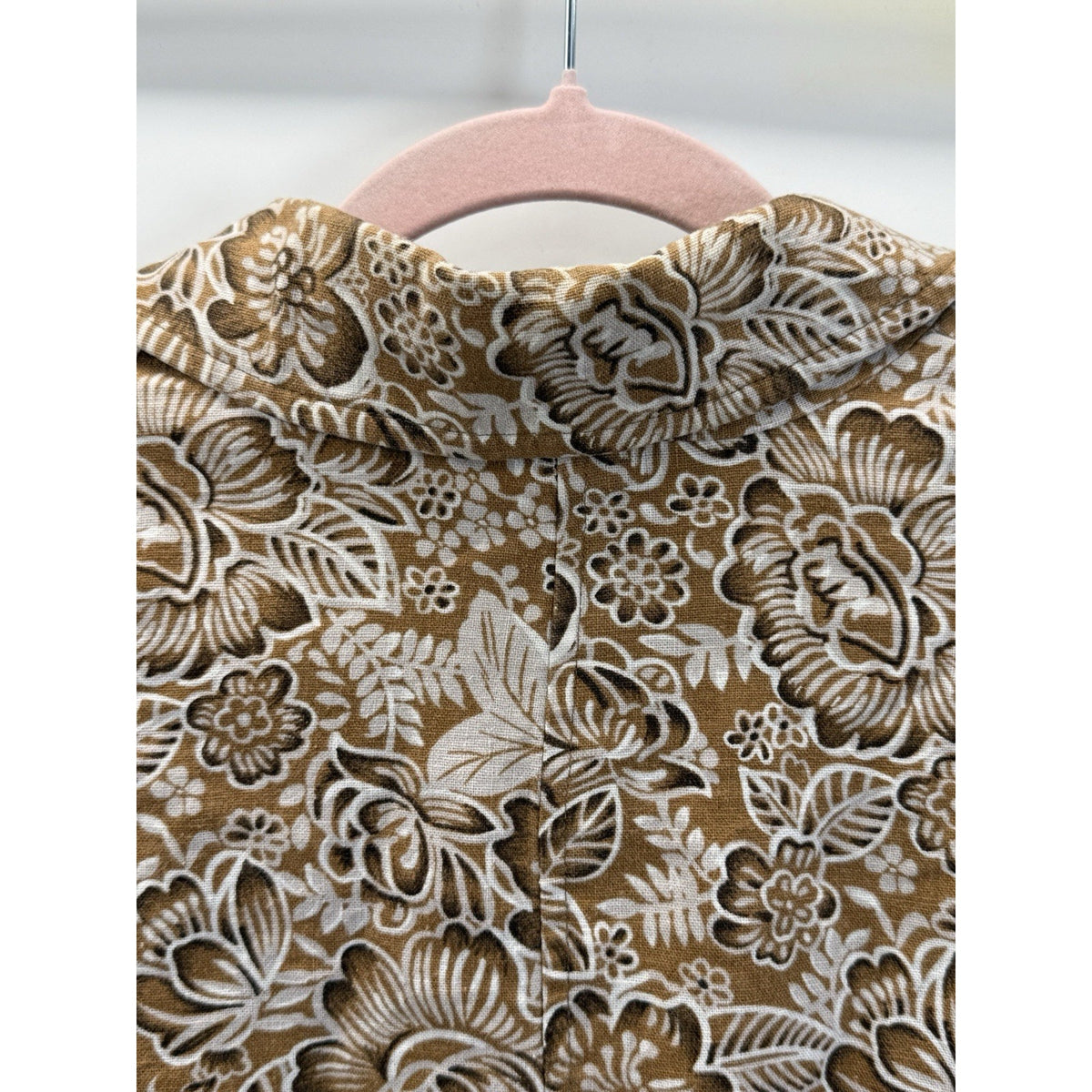 Requirements Womens Size 16 Brown Floral Linen Blend Blazer Jacket Boho Country