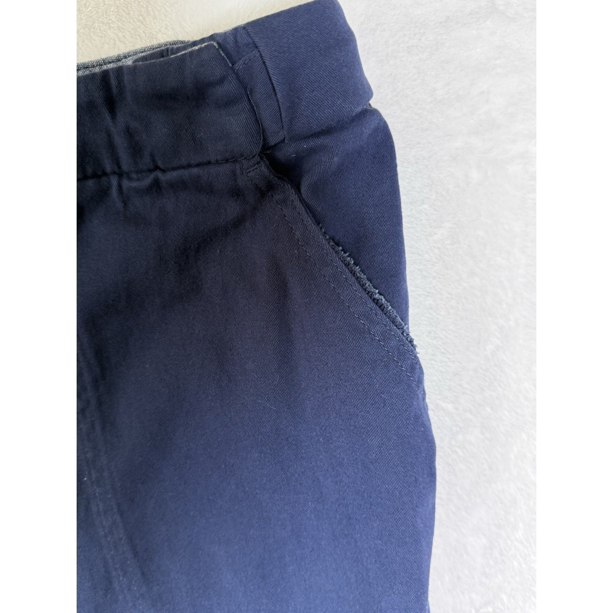 Woman Within Womens 24W Blue Stretch Capri Pants Cotton Plus Size Casual Pockets