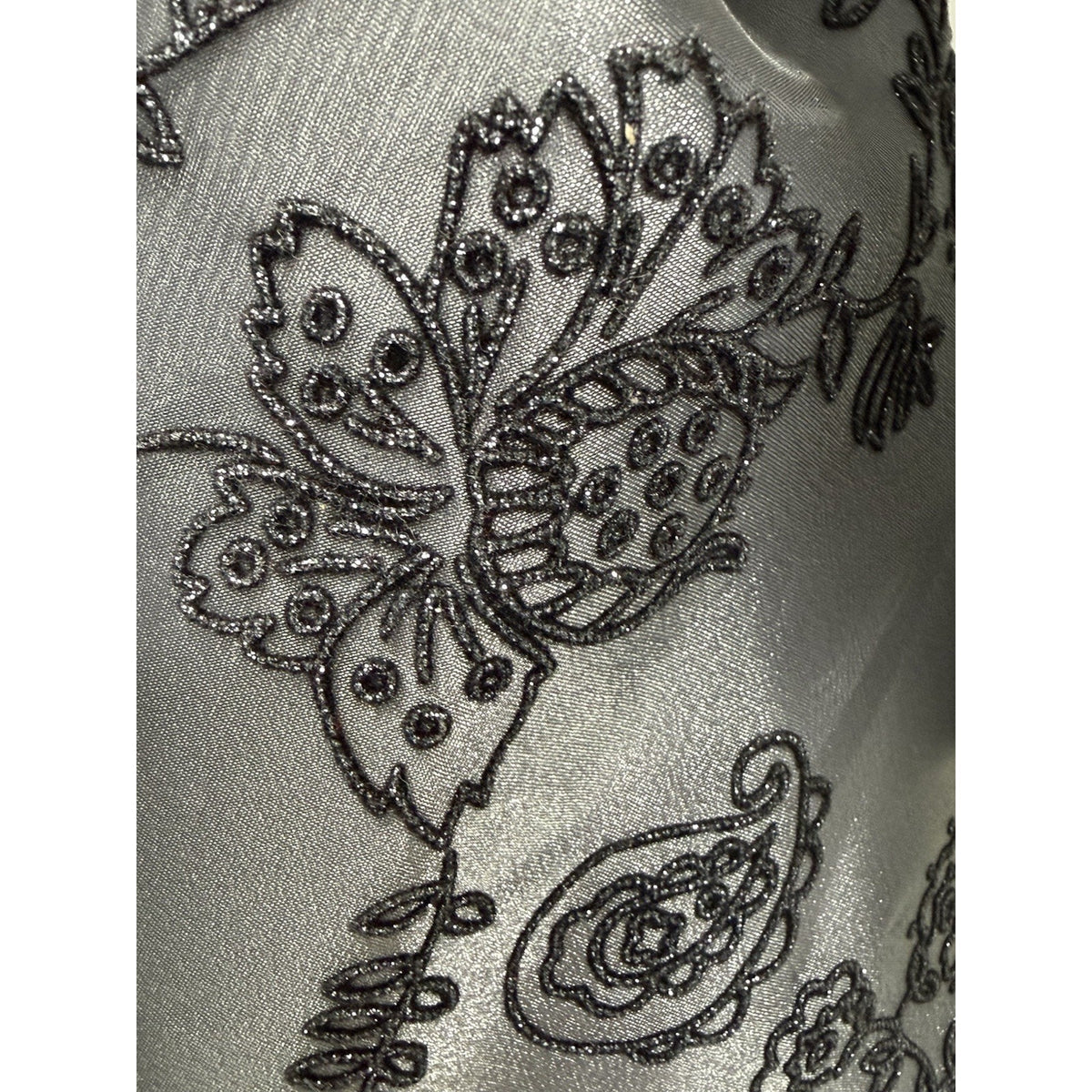 R&M Richards Womens 26W Gray Floral Embroidered Jacket Formal Blazer