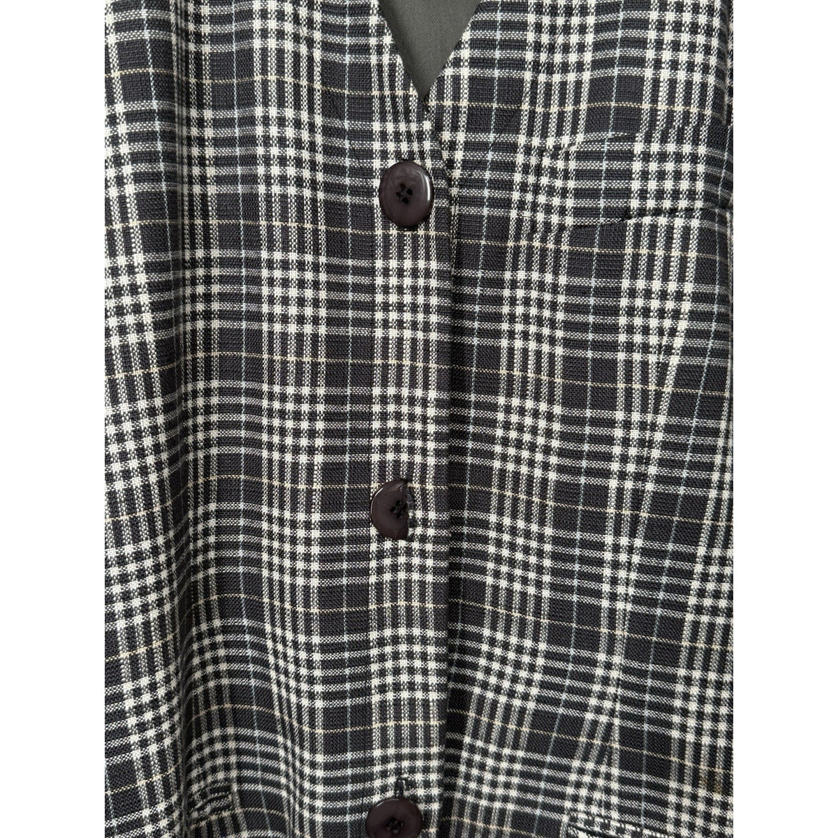 Vintage Jones Wear Plaid Rayon Blazer Jacket Size 6 Dark Academia Preppy READ