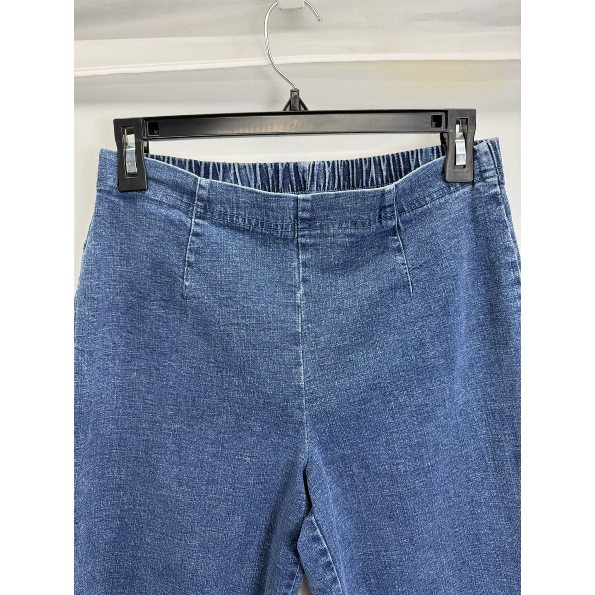 Faded Glory Women’s Medium Pull On Stretch Denim Pants Elastic Waist 28 Inseam