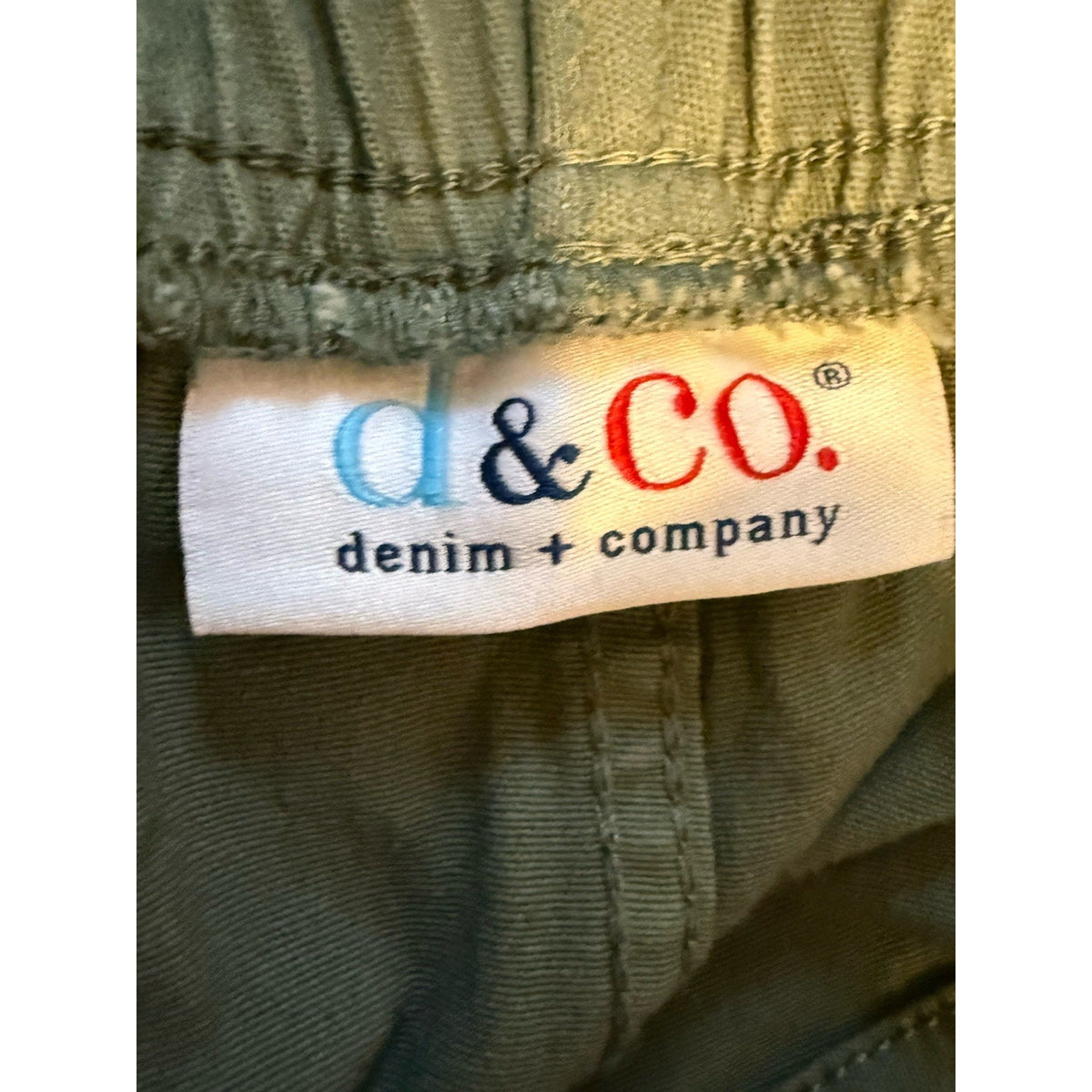Denim & Co Womens 3X Olive Green Pull On Shorts Elastic Waist Pockets Stretch