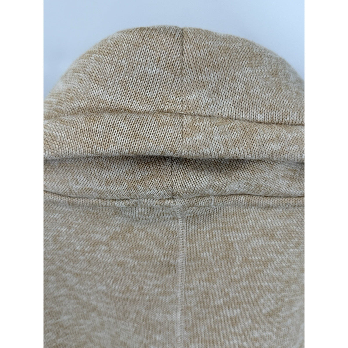 Lands’ End Cozy Cowl Neck Tunic Sweater Tan Soft Knit Women’s Medium RN 62830