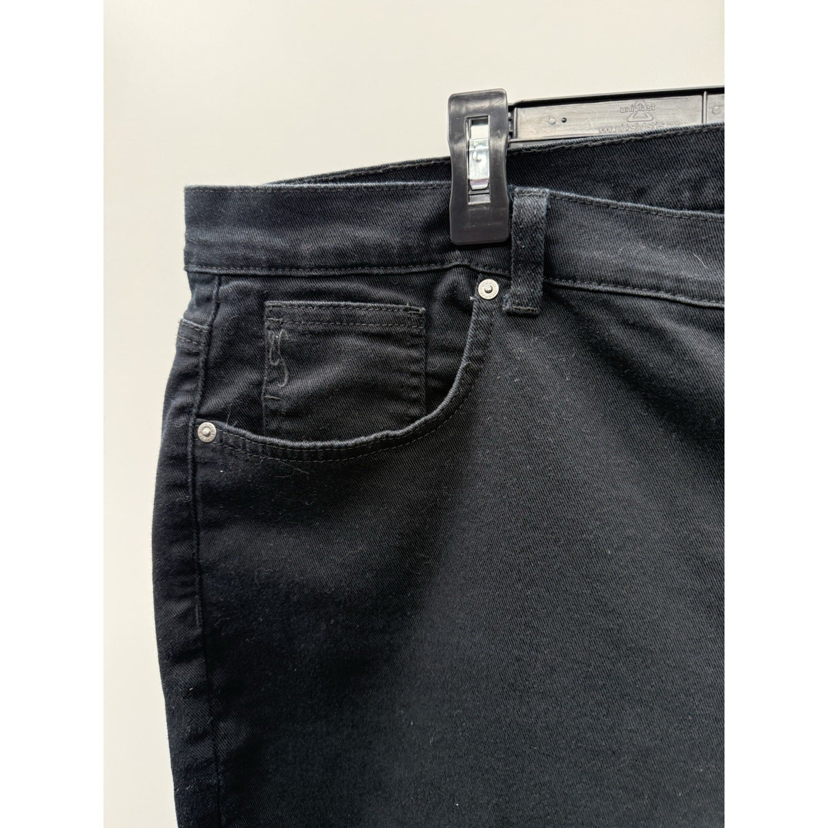 Style &Co Jeans Women’s Denim Straight Leg Black Size 20 WP 5 Pocket Casual
