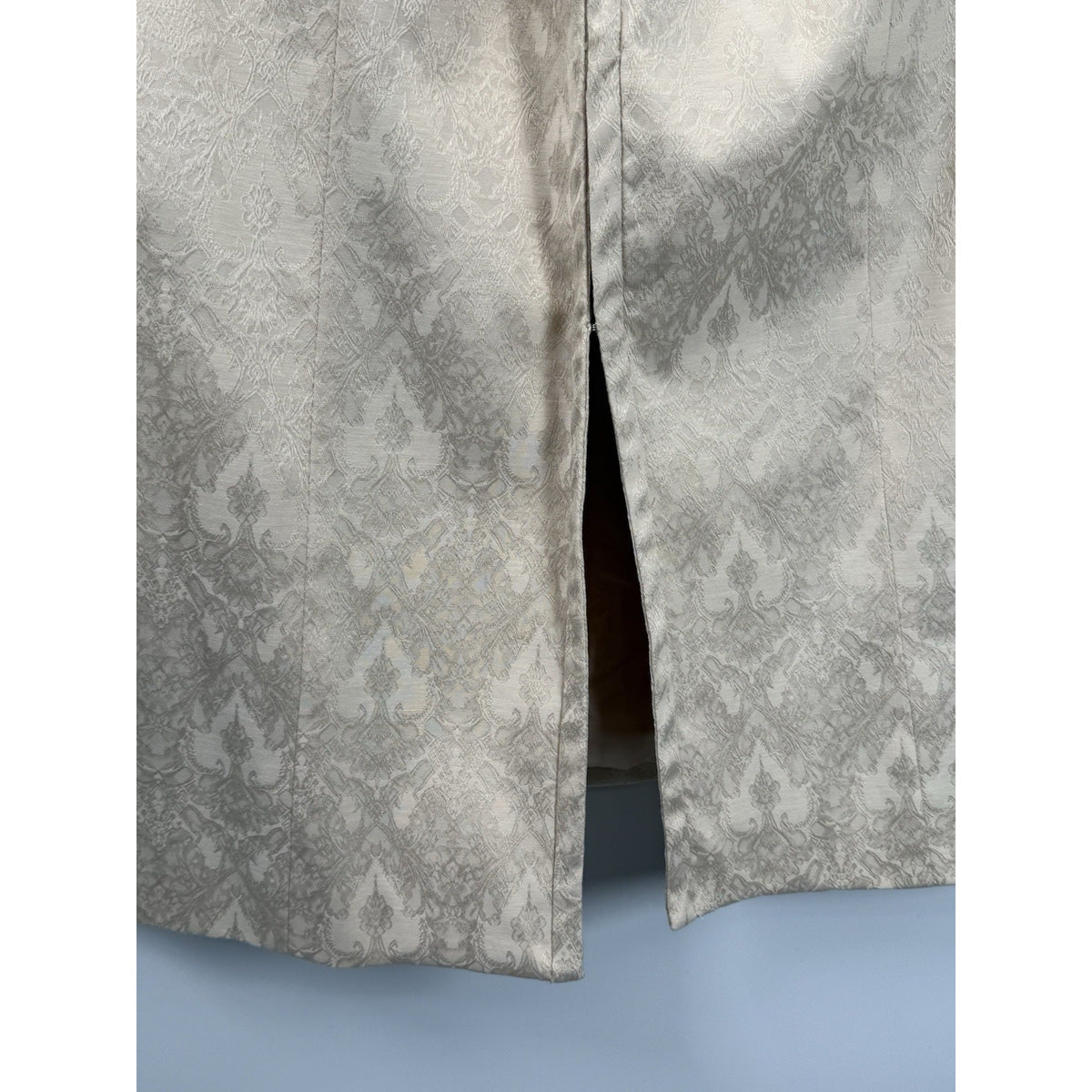Isabella Women’s 14W Ivory Brocade Jacket Floral Embroidered Lined Dressy Blazer