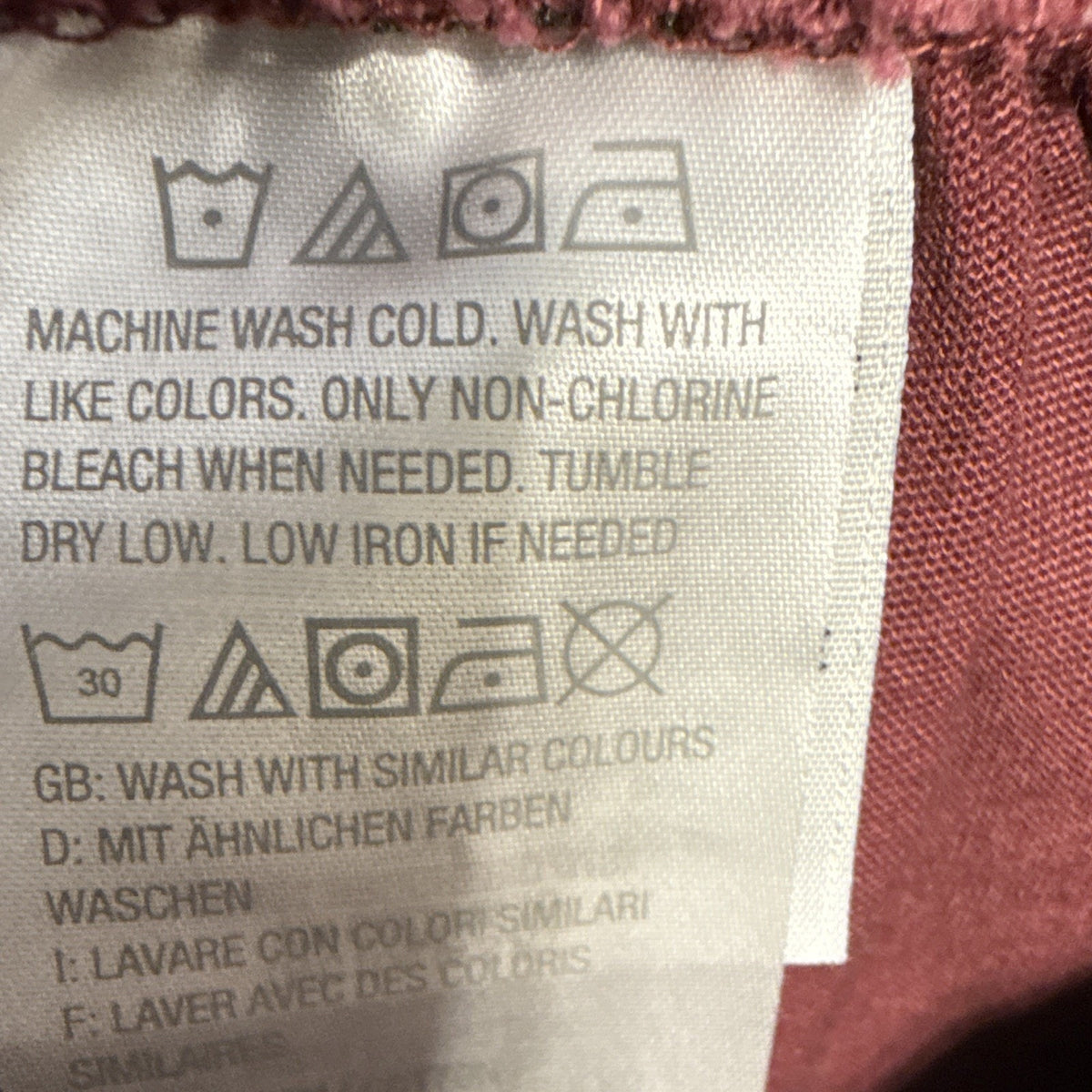 d&co. denim + company Women’s 1XP Petite Burgundy Pull On Pants Pockets