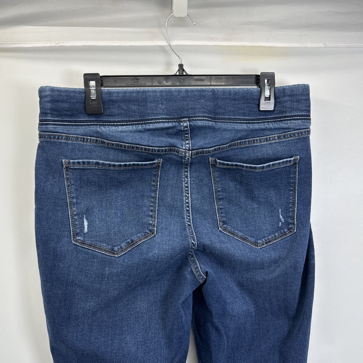 Old Navy Jeans Womens 14 Rockstar Mid-Rise Skinny Jegging Distressed Knee Blue