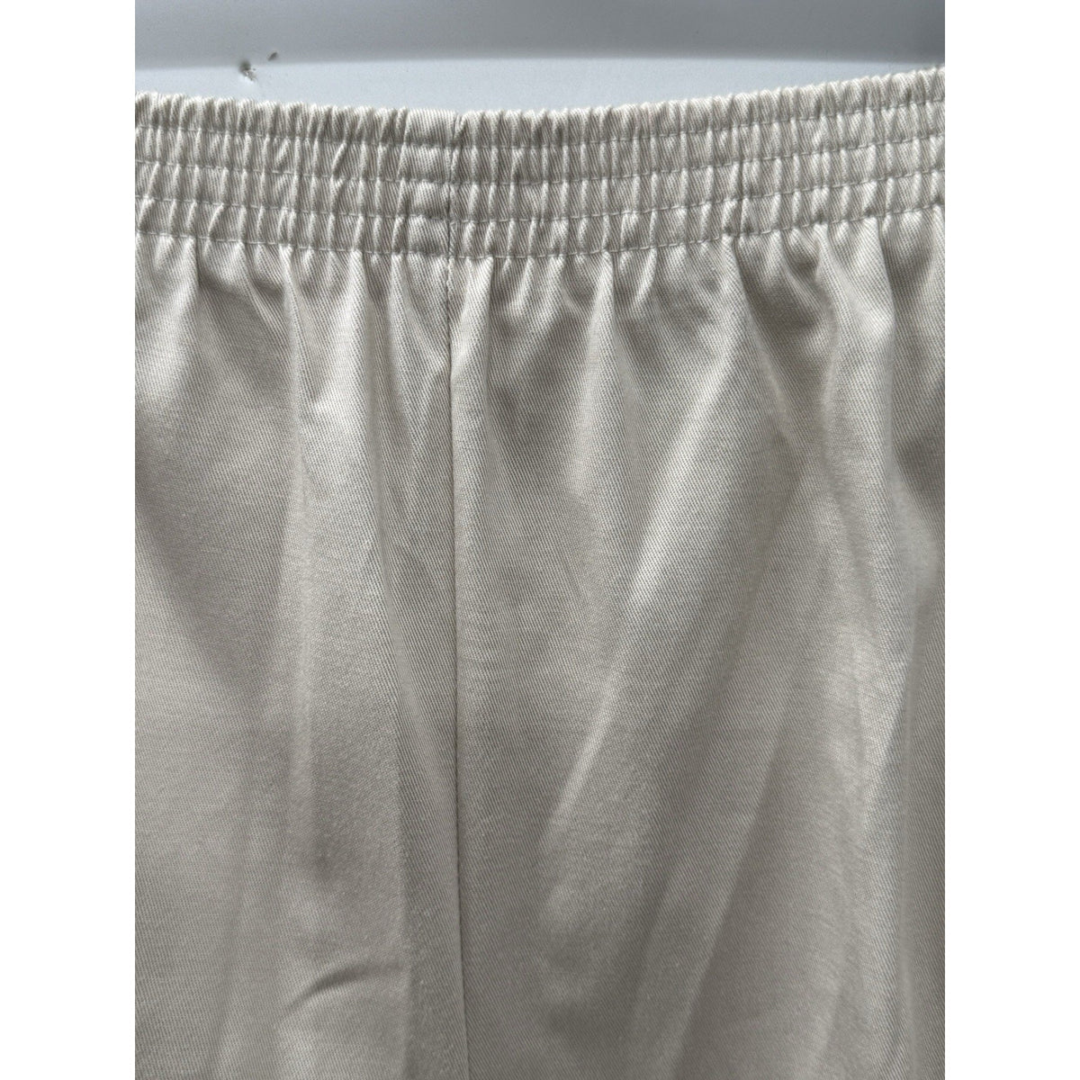 Alfred Dunner Womens 16 Short Beige Pull On Pants NWT Stretch Classic -FLAWED-