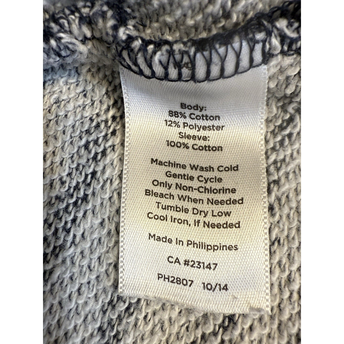 Talbots Striped Knit Dress Navy Gray Long Sleeve Stretch Casual Tunic Women’s S