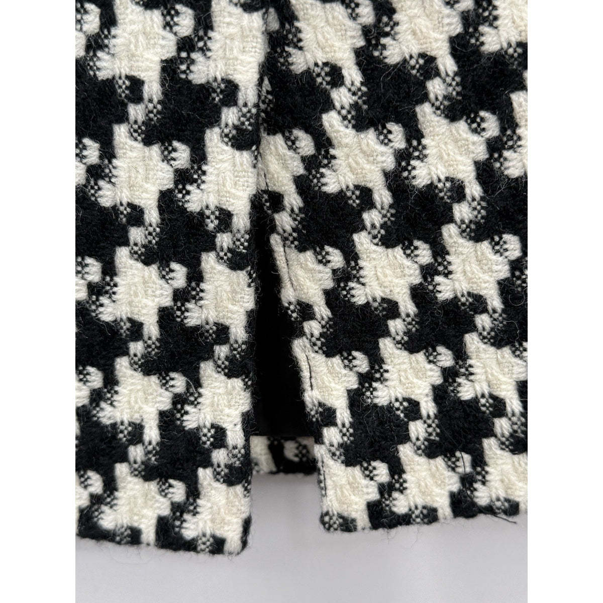 Style & Co Black White Houndstooth Pencil Skirt Wool Blend Lined Classic Size 6