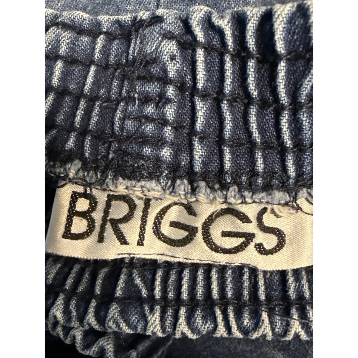 Briggs Women 24W Pull On Denim Jeans Blue Elastic Waist Cotton Capris