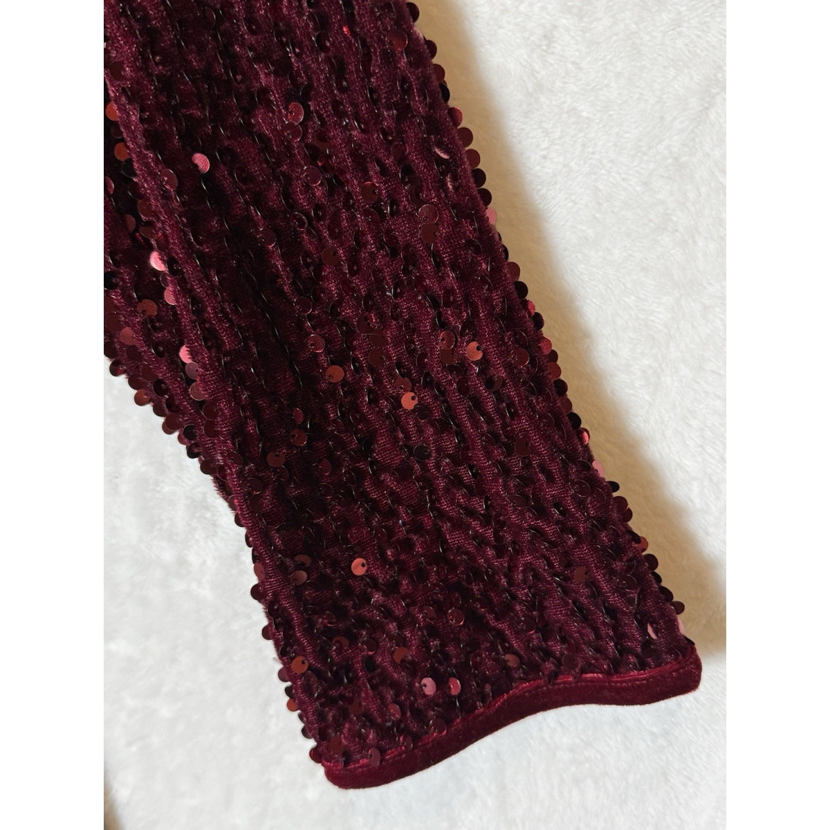 Burgundy Velvet Sequin Tunic Top Size 2X Keyhole Whimsigoth Party Blouse