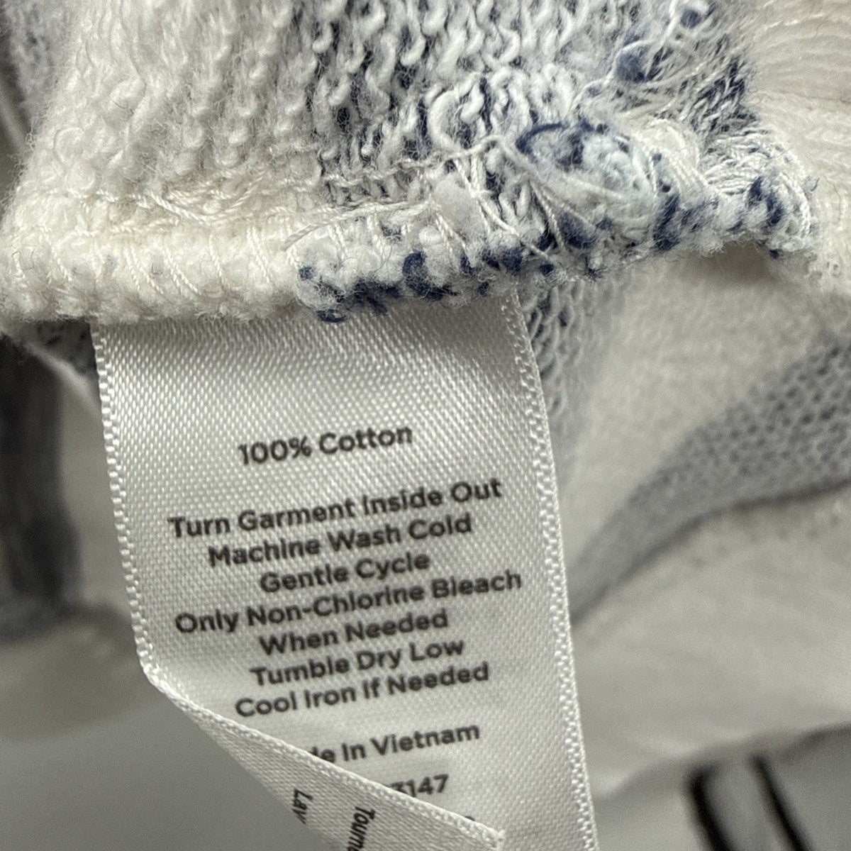 Talbots Womens Large Sweatshirt Sweater Long Sleeve Cotton Grey White Stripe