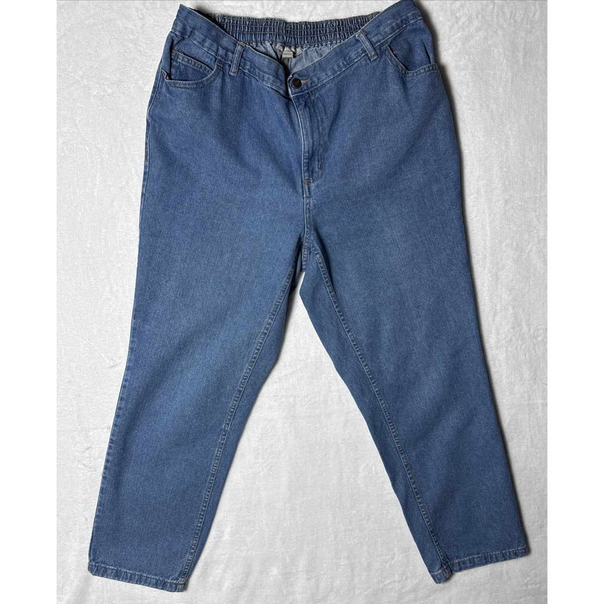 Woman Within Jeans Women’s Size 16W Petite Back Elastic Waist 5 Pocket