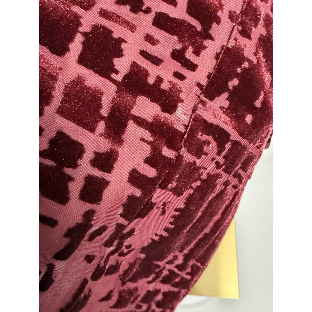 Susan Graver Women’s M Burgundy Burnout Velvet Open Front Draped Vest USA