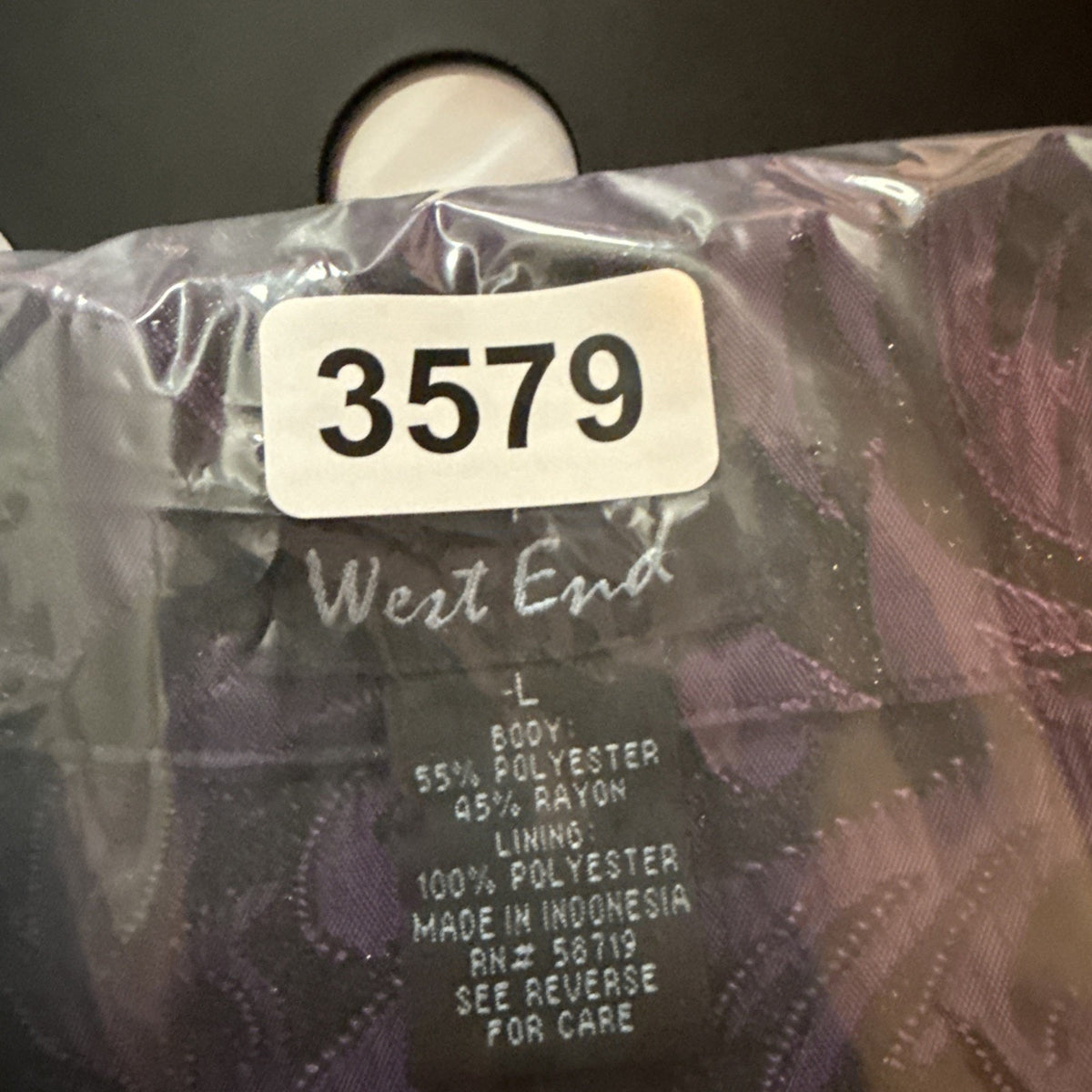 West End Purple Black Jacquard Jacket Women’s Large 4 Button Career Dressy