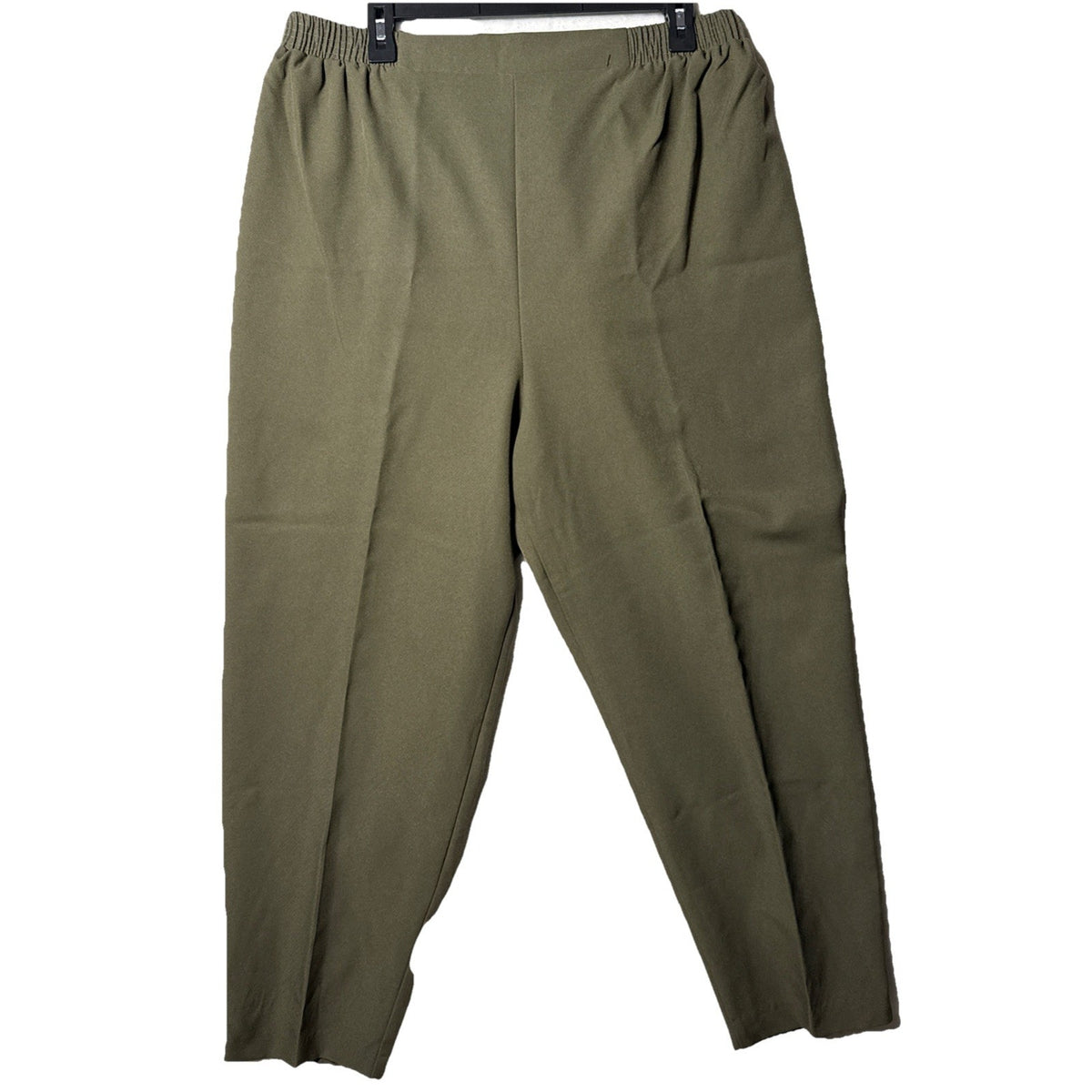 Just For Women Olive Green Elastic Waist Pull On Dress Pants Size 20W