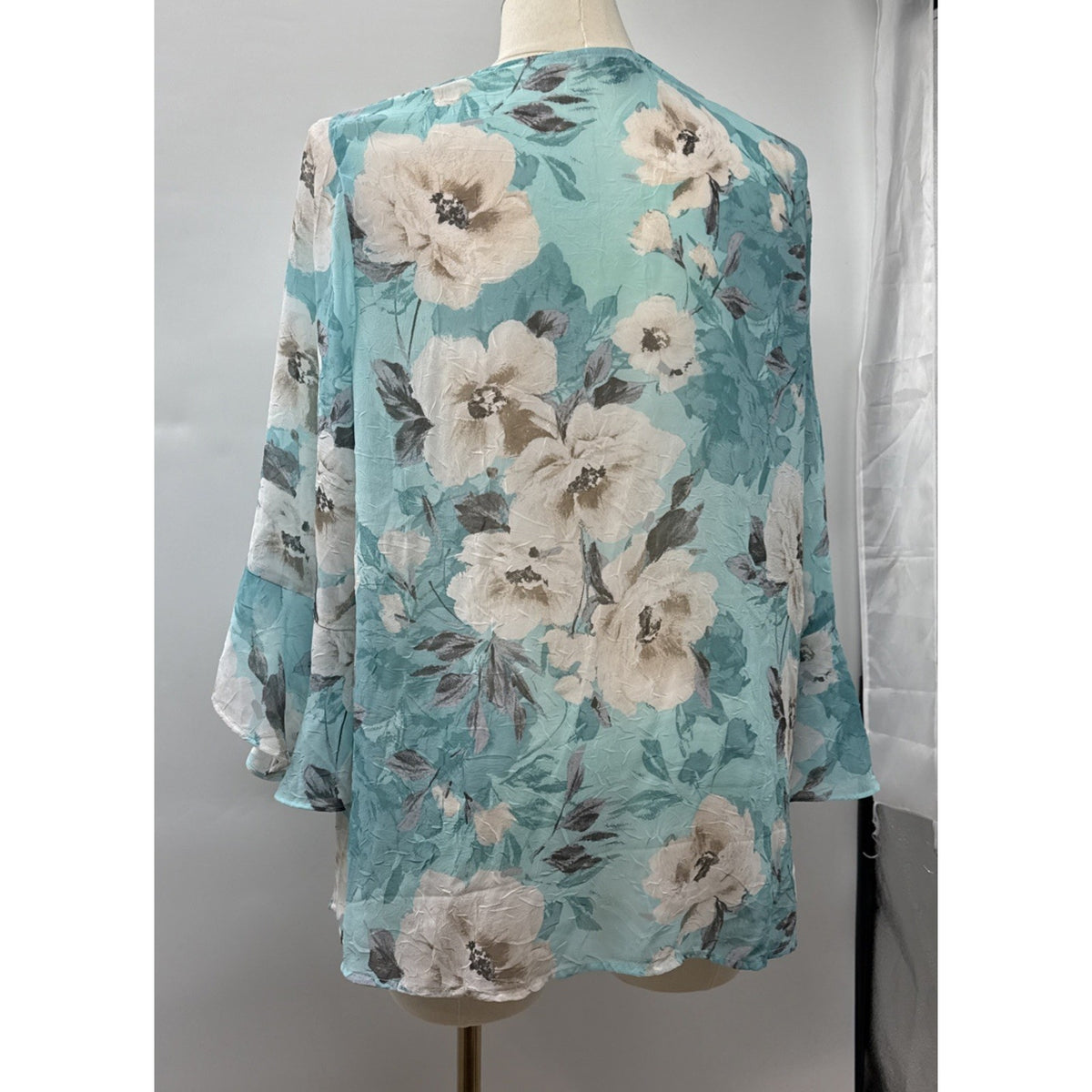 Sarah Michelle Women’s Blue Floral Blouse Plus Size 2X