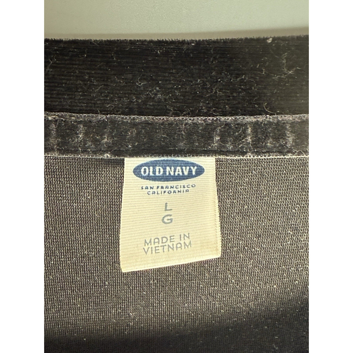 Old Navy Black Stretch Velvet Short Sleeve Top Women’s Large Soft Pullover