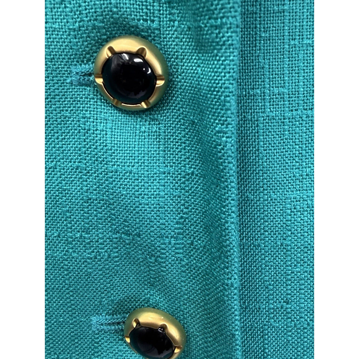 Vintage Worthington Teal Blazer Jacket 18W Gold Button Career Preppy Office 90s