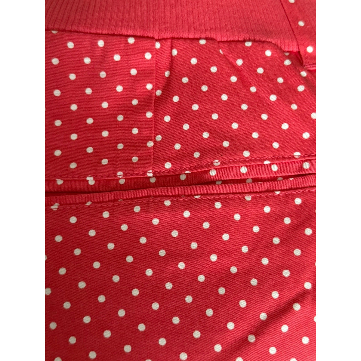 Woman Within 28W Pink Polka Dot Stretch Pants Natural Fit Tummy Control NWOT