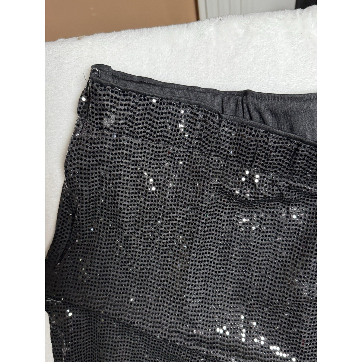 XPlusWear 4XL Black Sequin Ruched Pants Stretch Plus Size NWT Party Club