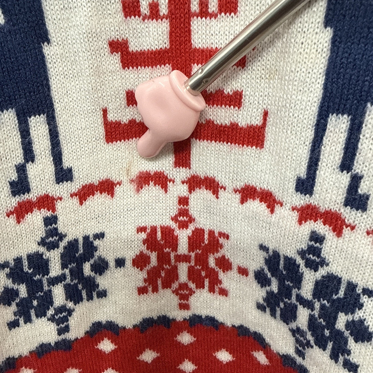 Blueberry Pet Family Women Christmas Sweater Size M Red/white