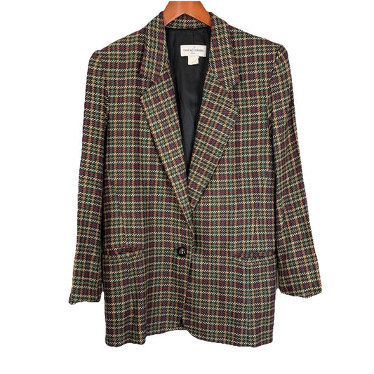 Casual Corner Vintage Silk Rayon Jacket Blazer Size 10