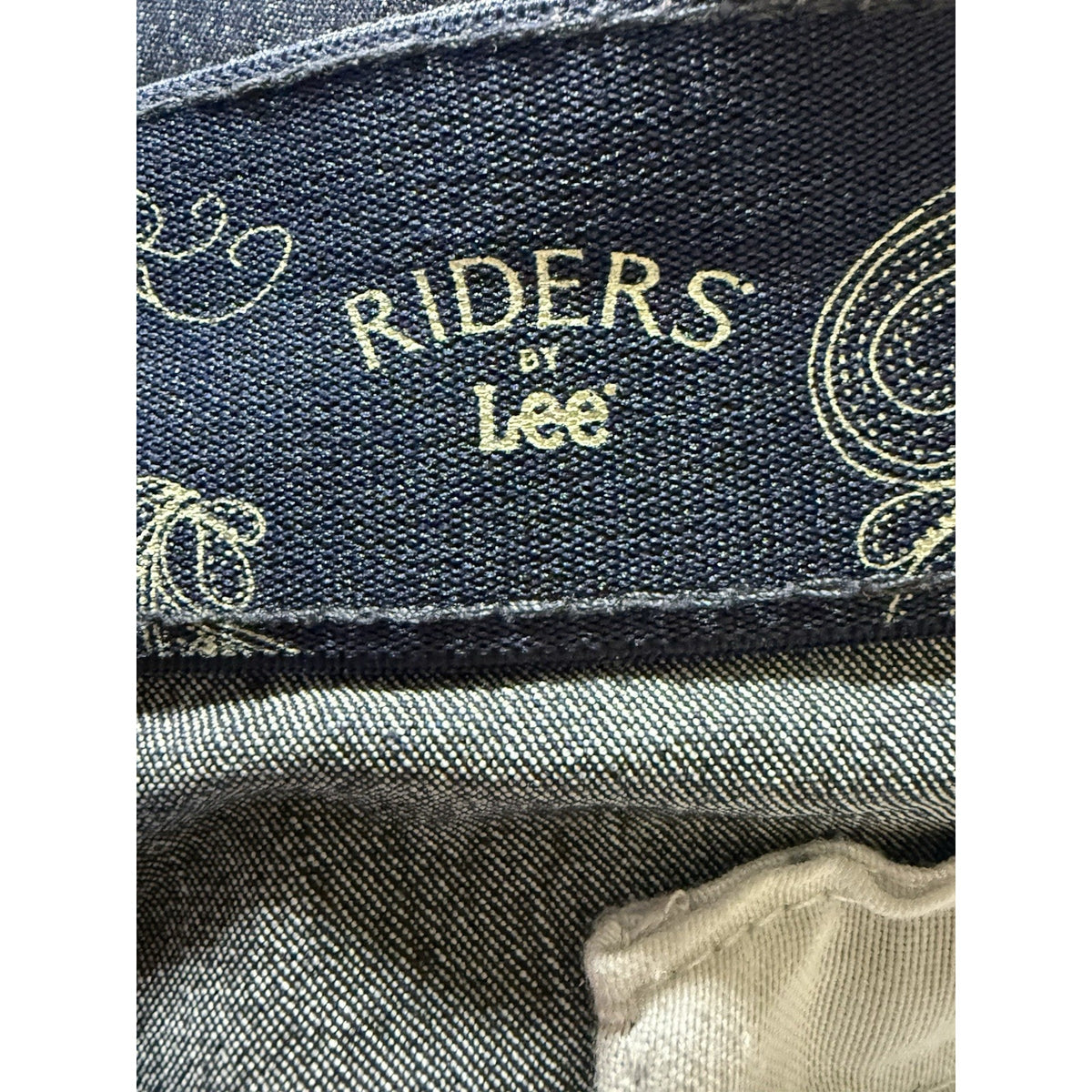 Riders by Lee Women’s 18M Dark Wash Stretch Denim Capri Pants Zip Hem Pockets