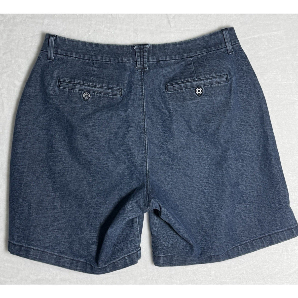Riders by Lee Womens 16M Blue Denim Bermuda Shorts Stretch Mid Rise Walking