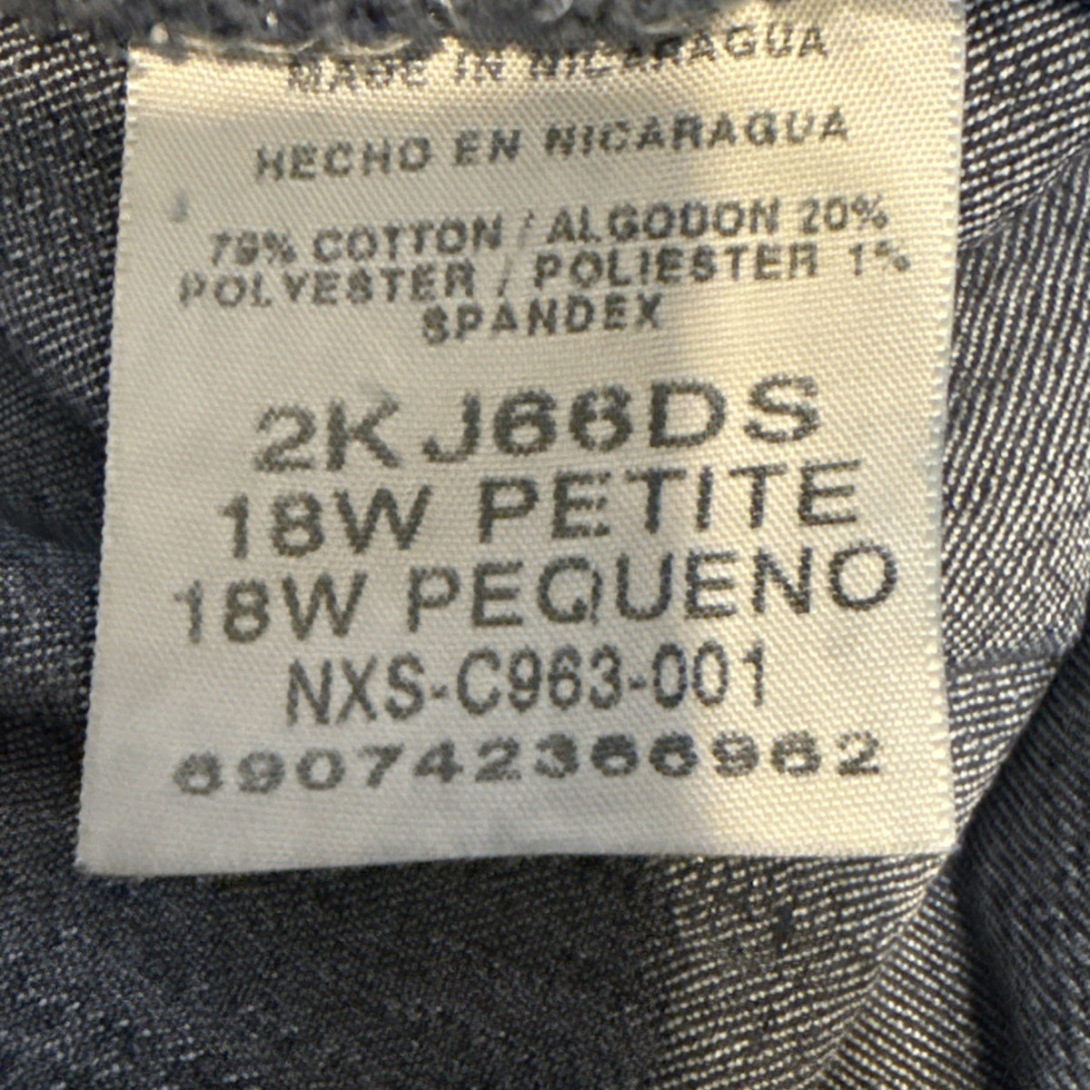 Vintage Chic Jeans Womens Plus 18W Petite Blue Pull On Elastic Waist Pockets