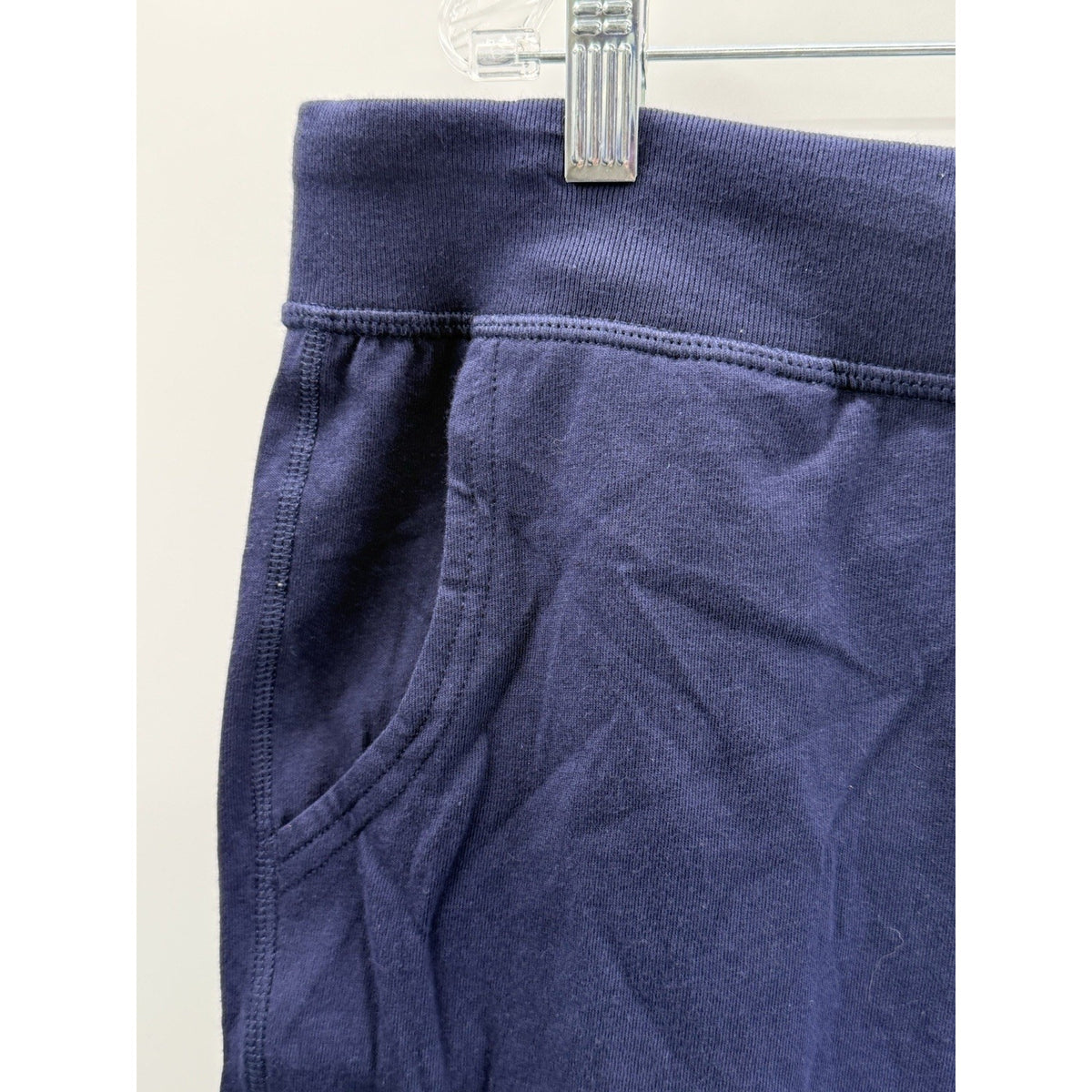 Hanes Navy Blue Lounge Shorts Women XL Drawstring Cotton Casual Comfy Athleisure
