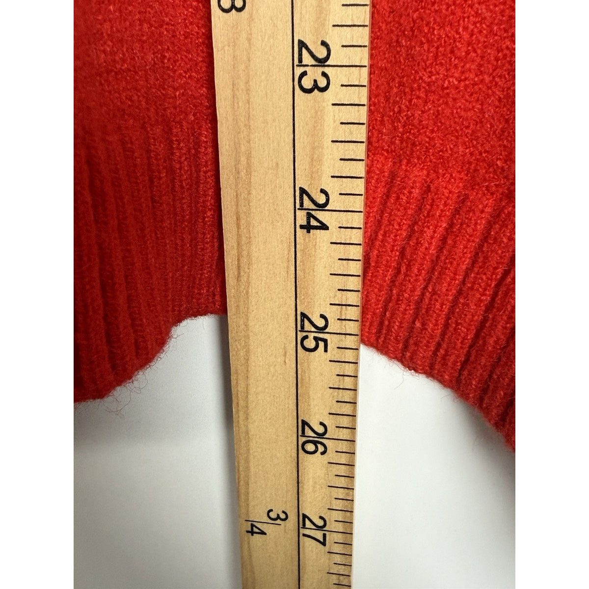 Eva Mendes Red Turtleneck Sweater 3X Cable Sleeve Detail Soft Knit Cozy Bold