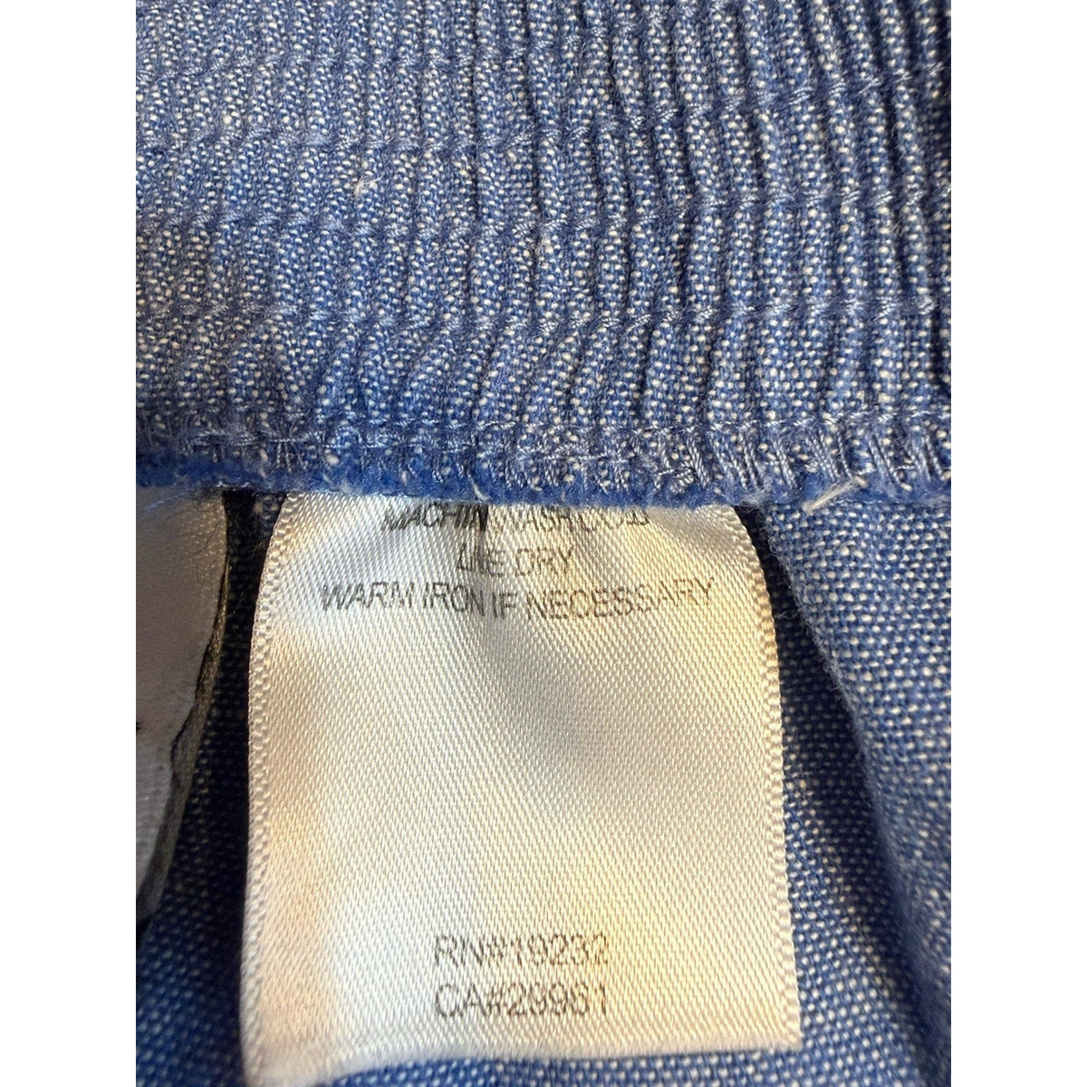 Alfred Dunner Pants Women’s Size 16 Blue Elastic Back Waist Linen Blend
