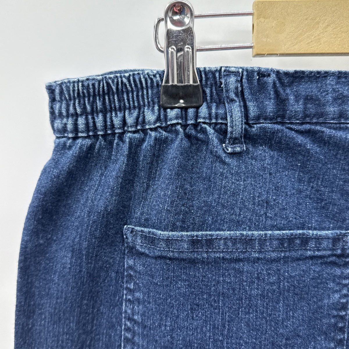 Ruby Rd Jeans Women Blue 5 Pocket Sz 18W Back Elastic Waist Zip Button Comfort