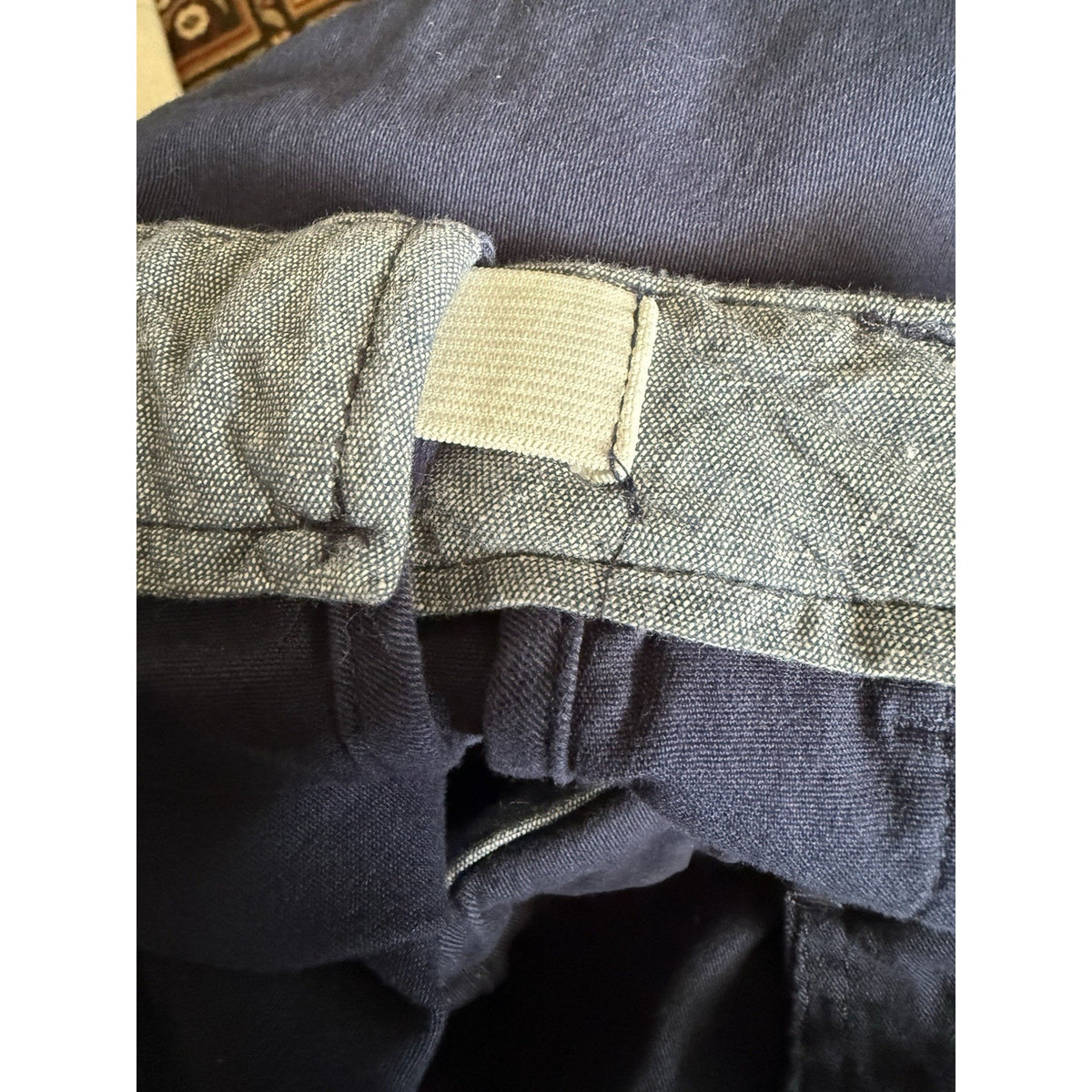 Woman Within Womens 24W Blue Stretch Capri Pants Cotton Plus Size Casual Pockets