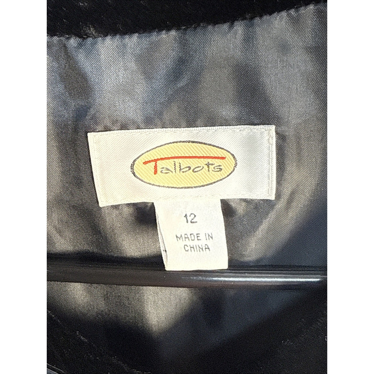 Talbots Black Velvet Beaded Embellished Tunic Top LS Women Sz 12 Gothic Romantic