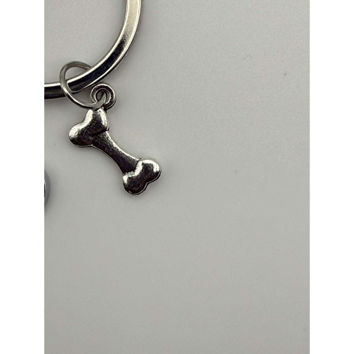 Emerald Forest Paw Dog Keychain Purse Charm Glitter Paw Print Bone Gift