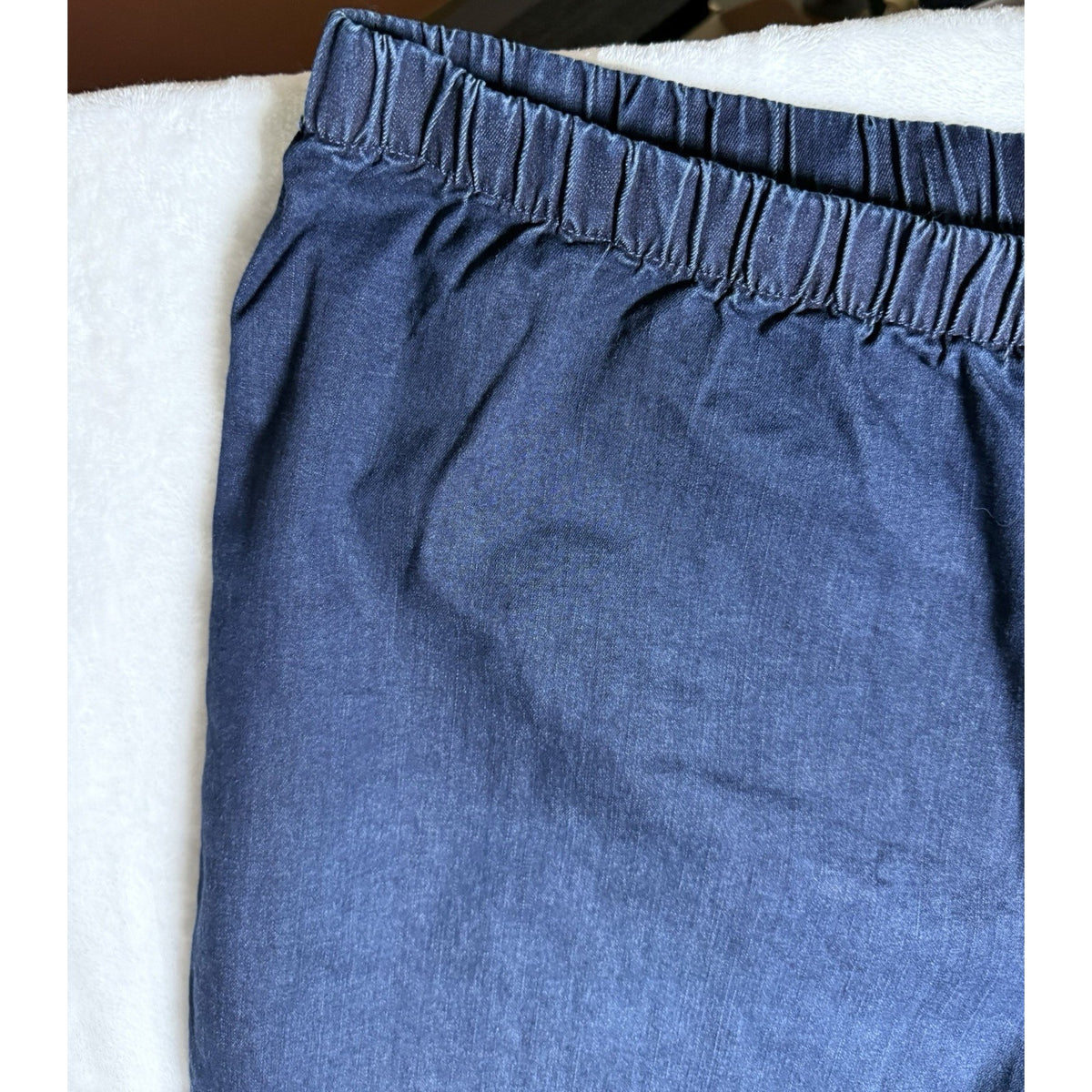 Woman Within Pull On Jeans Womens 30W Dark Wash Straight Leg Stretch Plus Size