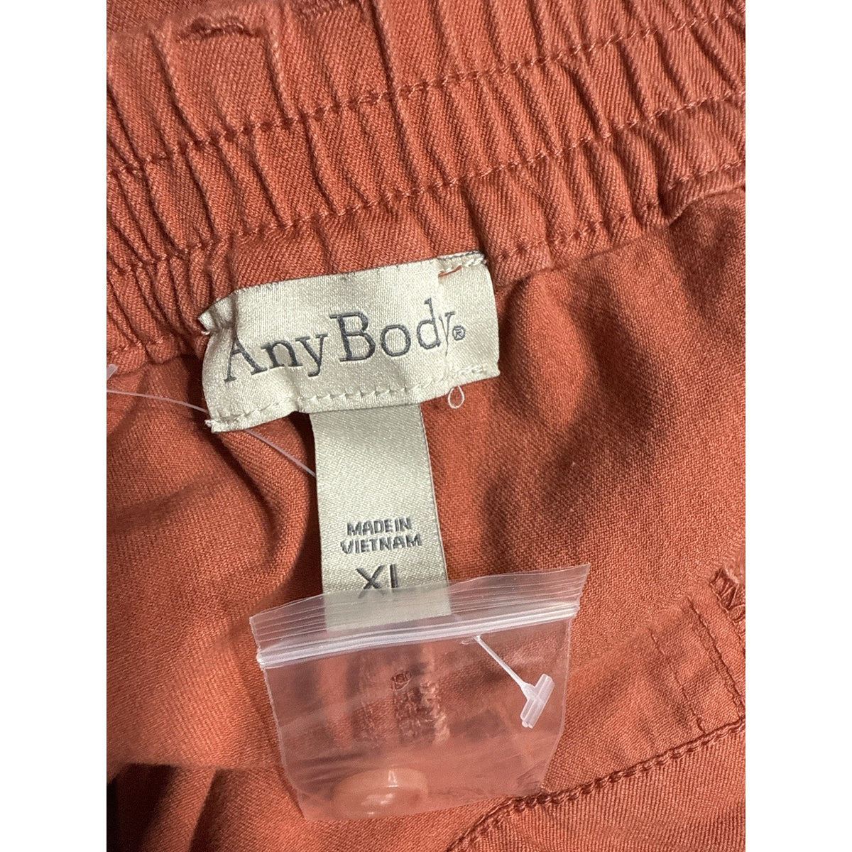 AnyBody Rust Cargo Pants XL Pull-On Stretch Cotton Blend Pockets Casual Comfy