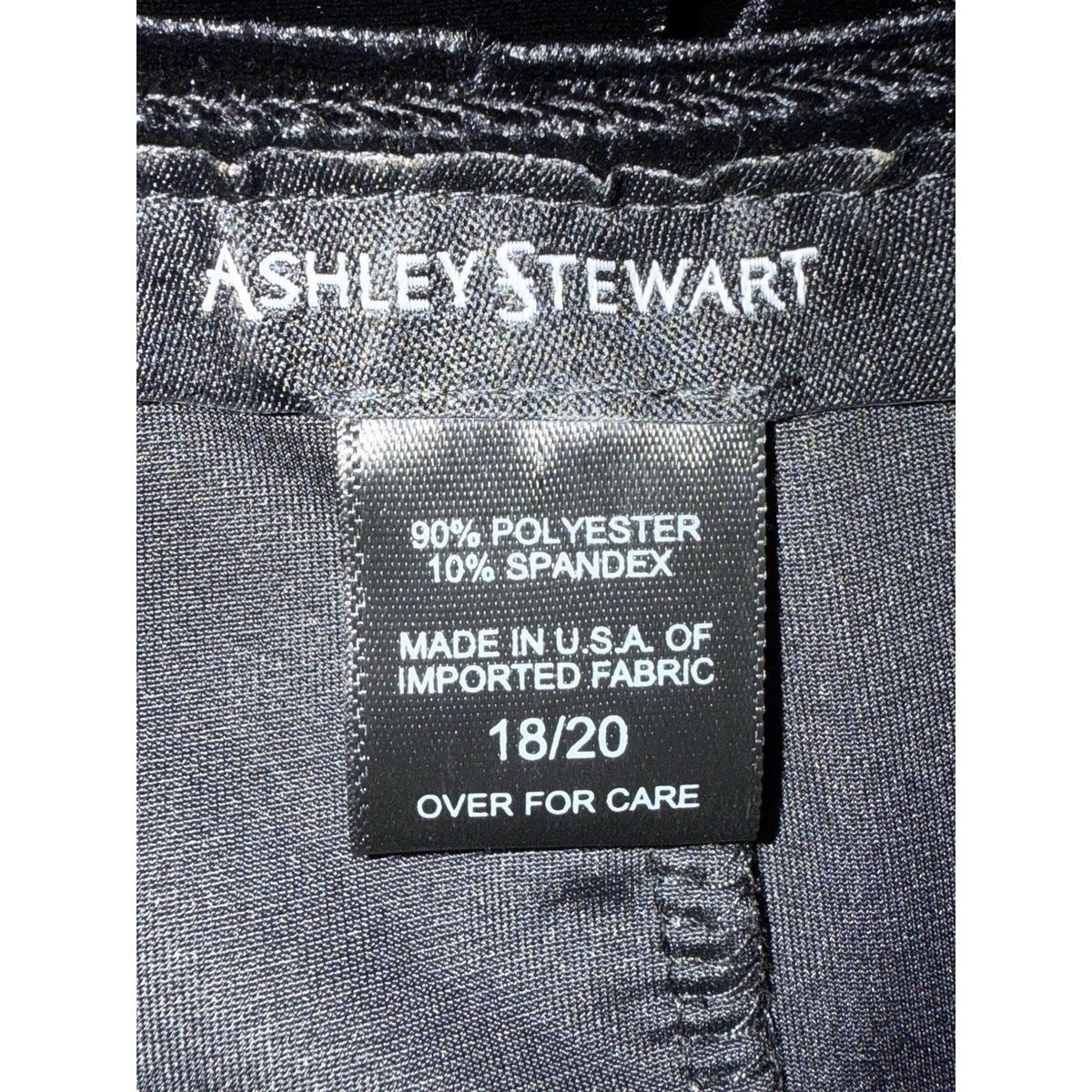 Ashley Stewart Dress Women’s 18/20 Black Velvet Long Sleeve V-Neck