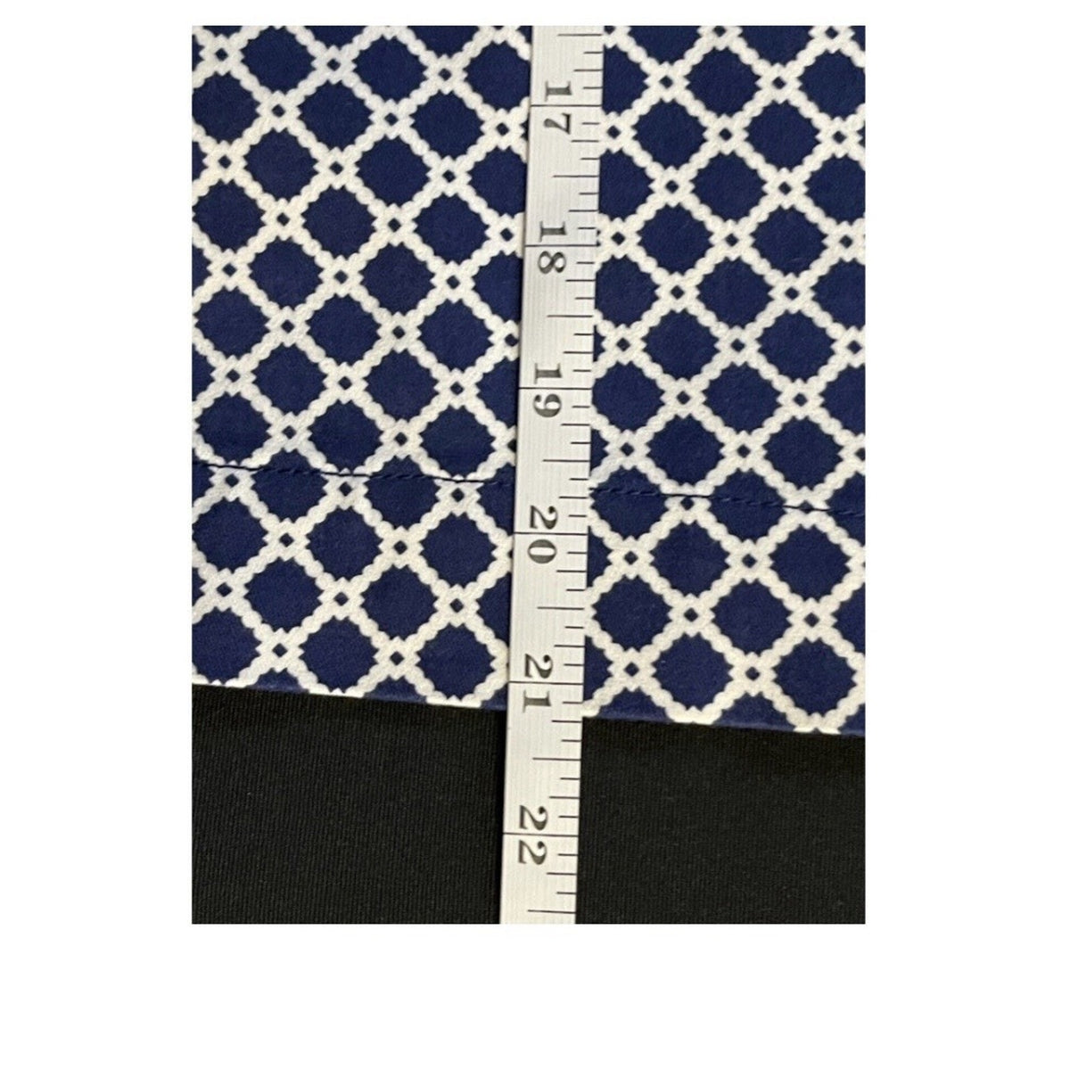 Chadwicks of Boston A Line Skirt Classic Stretch Size 10 Navy Blue White Pockets